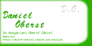 daniel oberst business card